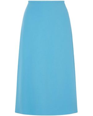 Jil Sander Crepe Midi Skirt - Blue