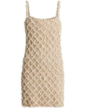 Balmain Mesh Shell Dress - Natural