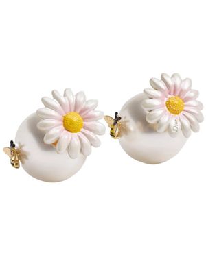 Dior Daisy Tribales Earrings - White