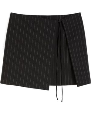 Sportmax Spxfatti Striped Mini Skirt - Black