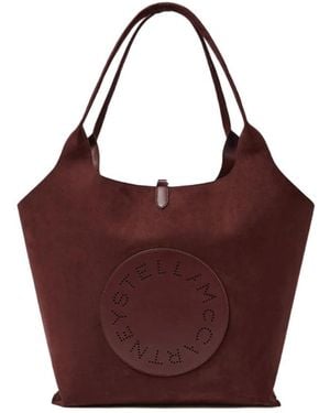 Stella McCartney Logo Perforated Reversible Tote Bag - Purple