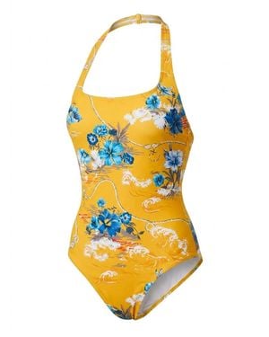 Gucci Printed Sparkling Jersey Swimsuit - Yellow