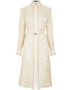 Versace Printed Shirt Dress - Natural
