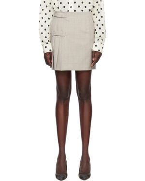 Moschino Wool Check Miniskirt - Black