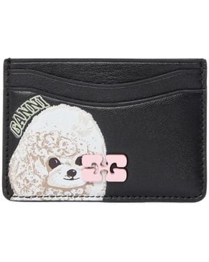 Ganni Logo Card Holder - Black