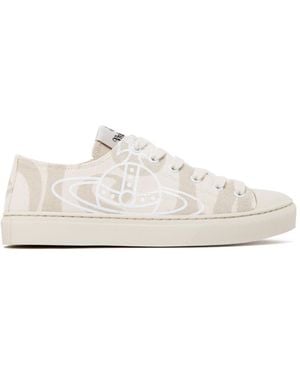 Vivienne Westwood Orb-Print Canvas Trainers - White
