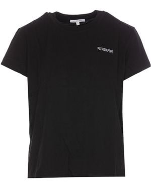 Patrizia Pepe Logo-Print Organic Cotton T-Shirt - Black