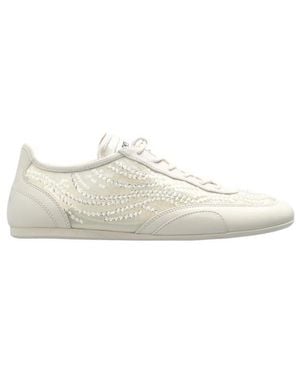 Jimmy Choo Lace-Up Sneakers - White