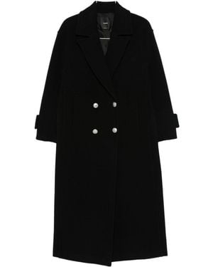 Pinko Double-Breasted Coat - Black