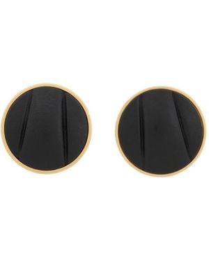 Chloé Chloé Round Pleats Clip-On Earrings - Black