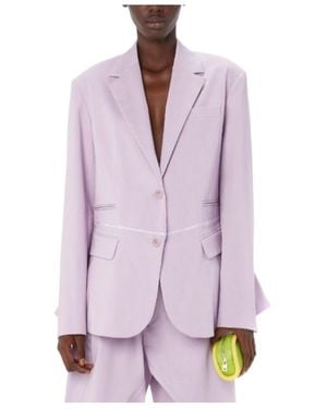 JW Anderson Jw Anderson Deconstructed Button-Up Blazer - Purple