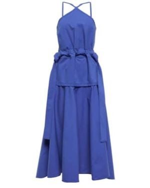 Proenza Schouler Cotton-Blend Poplin Midi Dress - Blue