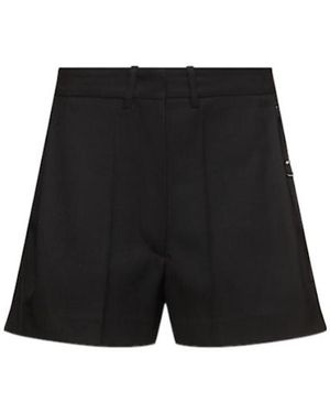 Low Classic Low Rise Wool Blend Bermuda Shorts - Black