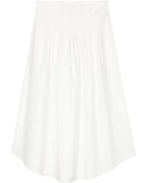 A.P.C. Pleated Midi Skirt - White