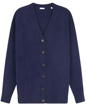 Aspesi V-Neck Buttoned Cardigan - Blue