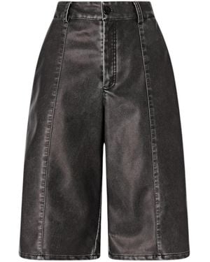Pinko Vintage-Effect Bermuda Shorts - Black