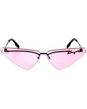 KENZO Triangular Logo Sunglasses - Pink