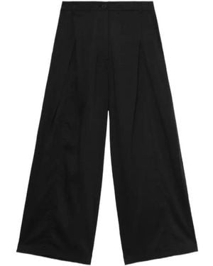 Low Classic Wide-Leg Pants - Black