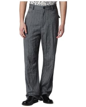 Dries Van Noten Straight Leg Trousers - Grey