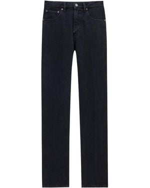 Saint Laurent Mid-Rise Straight-Leg Jeans - Blue