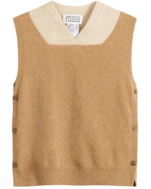Maison Margiela Fuse Knit Vest - Brown