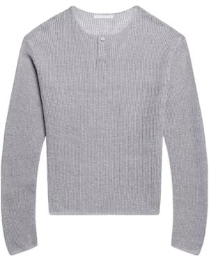 Helmut Lang Textured Henley - Grey