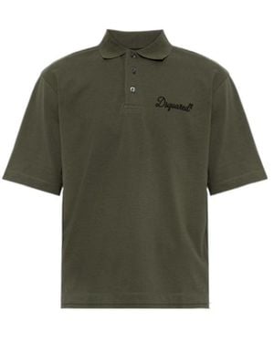DSquared² Collared Short-Sleeved Polo Shirt - Green