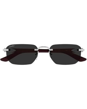 Cartier Geometric Frame Sunglasses - White
