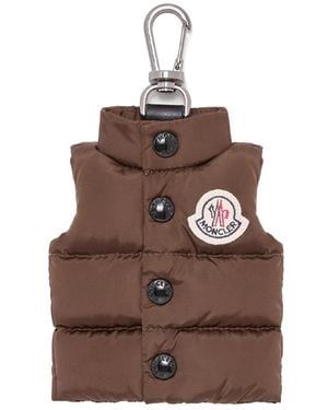 Moncler Down Vest Shape Key Ring - Brown