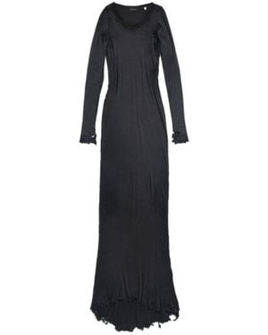 Balenciaga Long-Sleeved Maxi Dress - Black