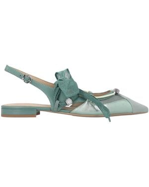 Pinko Bow Pointed Toe Slingback Court Shoes - Green