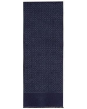 Ferragamo Ferragamo Gancini Monogram Scarf - Blue