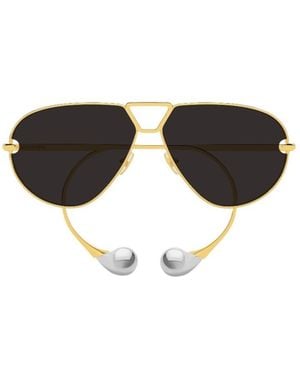 Bottega Veneta Eyewear Drop Aviator Sunglasses - Multicolour
