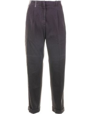 Peserico Pleated Straight Leg Pants - Blue