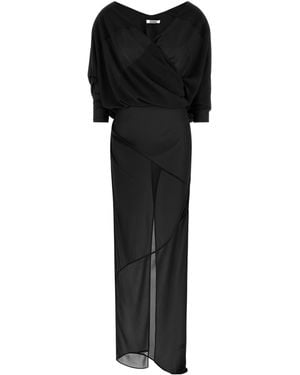 Entire studios Asymmetric Wrap Maxi Dress - Black