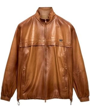 Prada Nappa Leather Jacket - Brown