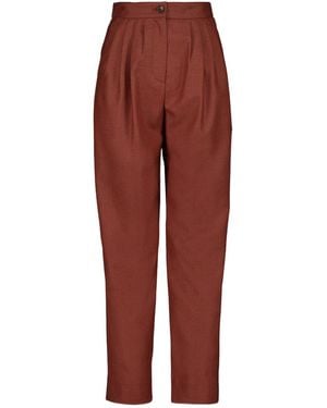 Blazé Milano Blazé Milano Patea Pleated Straight-Leg Trousers - Red