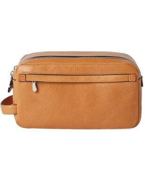 Brunello Cucinelli Double Zipper Beauty Case - Brown