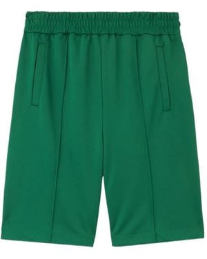 Palm Angels Curved Logo Track Shorts - Green