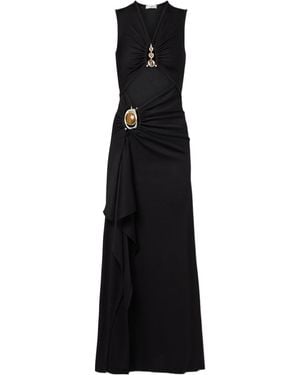 Christopher Esber Droplet Crystal Cutout Embellished Maxi Dress - Black