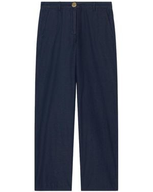 ARMANI EXCHANGE Denim Wide Leg Trousers - Blue