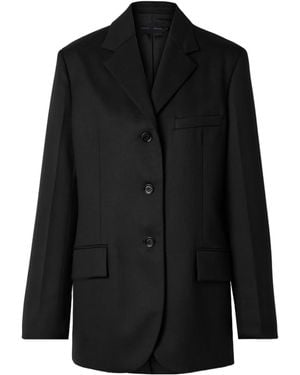 Proenza Schouler Archer Wool Blend Suit Jacket - Black