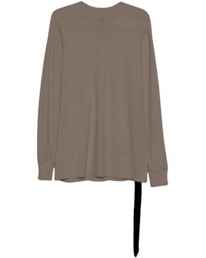 Rick Owens Crew Neck Long-Sleeved T-Shirt - Brown
