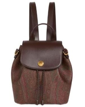 Etro エトロ エッセンシャル スモール アルニカ バックパック - Brown