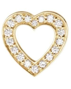 Sophie Bille Brahe Heart-Shaped Diamond Earrings - Metallic