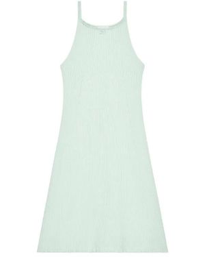 Courreges Rib-Knit Mini Dress - Green