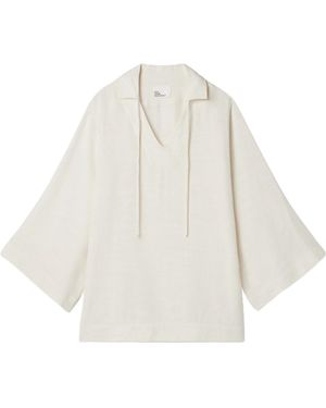 Lisa Marie Fernandez Woven Longline Top - White