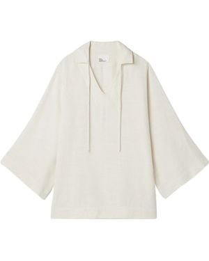 Lisa Marie Fernandez Woven Longline Top - White