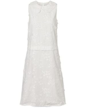 Dorothee Schumacher Light Volumes Cotton Fil Coupé Midi Dress - White