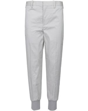 Neil Barrett Rib Mouth Slim Casual Trousers - Grey